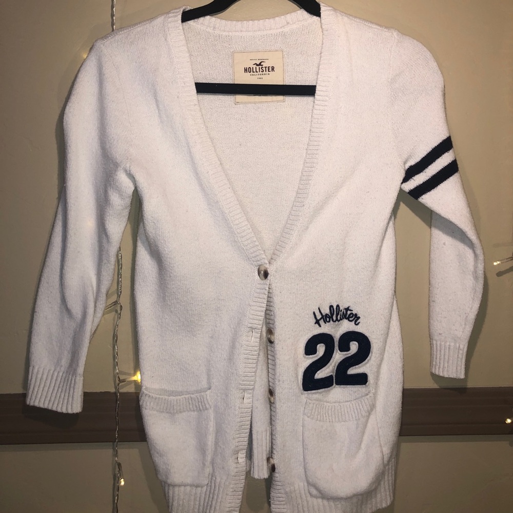 cream cardigan